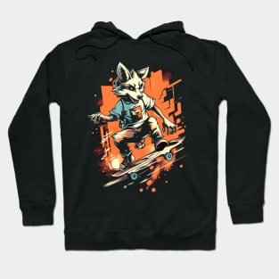 Wolves Skateboarding - Wolf - Skateboard - Skateboarder - Graffiti Hoodie